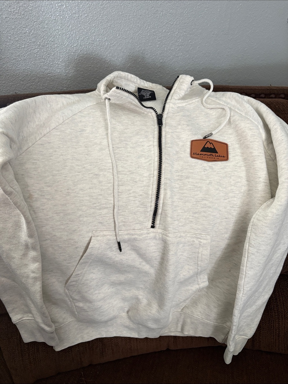 Cream Half-Zip women’s Hoodie Sweater